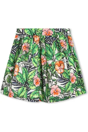 Kenzo Floral-print cotton skirt