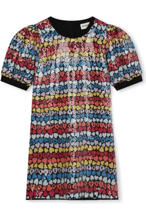Sonia Rykiel Enfant Logo-print sequin-embellished dress