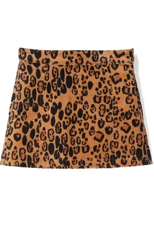 Mini Rodini Leopard-print velvet miniskirt