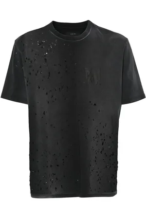 AMIRI Shotgun logo-print distressed T-shirt