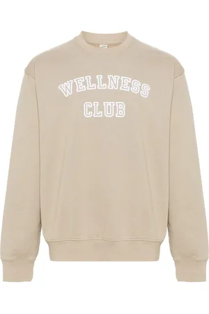 Sporty & Rich Wellness Club-flocked cotton sweatshirt