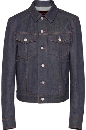 Salvatore Ferragamo Logo-buttons cotton denim jacket