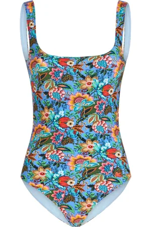 Etro Bouquet-print open-back swimsuit