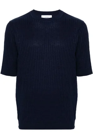 LARDINI Ribbed short-sleeve T-shirt