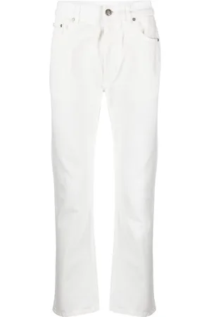 Palm Angels Logo-embossed straight jeans