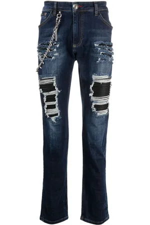 Philipp Plein Mid-rise straight-leg jeans