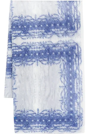 Serafini Floral-print tulle scarf