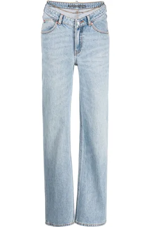 Alexander Wang Cable-chain link cotton straight jeans