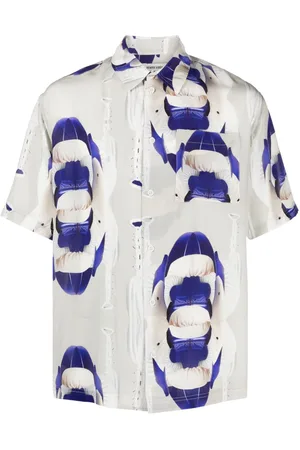 HENRIK VIBSKOV Transfered abstract-print crepe shirt