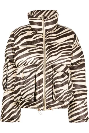 Cynthia Rowley Zebra-print puffer jacket