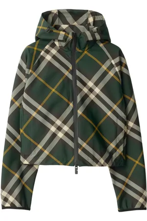 Burberry Check-pattern zip-up jacket