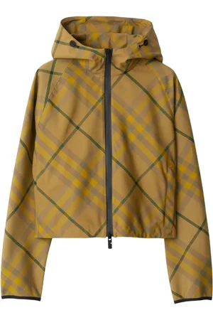 Burberry Check-pattern zip-up jacket