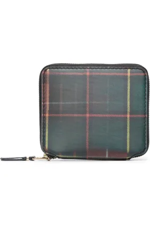Comme des Garçons Lenticular-effect tartan wallet