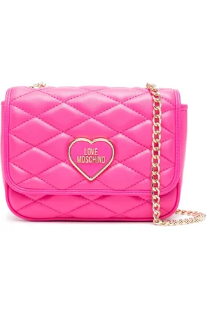 Moschino Logo-plaque quilted crossbody bag