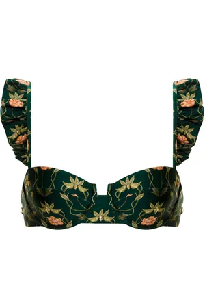 Agua by Agua Bendita Kiwi Esotérico floral-print bikini top