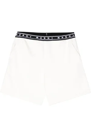 Marni Logo-print strap cotton shorts