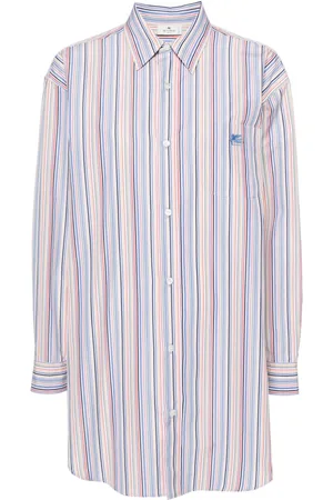 Etro Pegaso-embroidered striped shirt