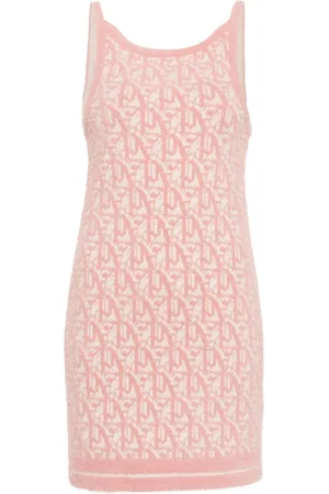 Palm Angels Monogram-jacquard knitted minidress