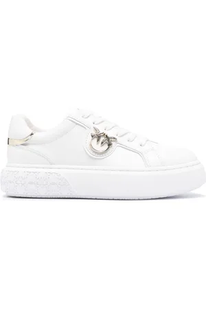 Pinko Love Birds leather sneakers