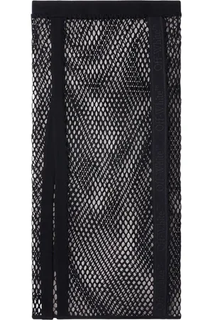 OFF-WHITE Logo-tape mesh skirt