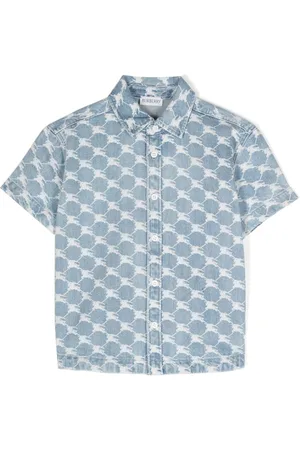Burberry Equestrian Knight-print denim shirt