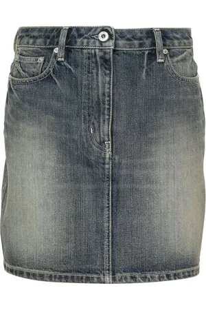 Kenzo Logo-embroidered cotton miniskirt