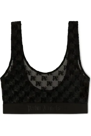 Palm Angels Monogram-motif lace bra