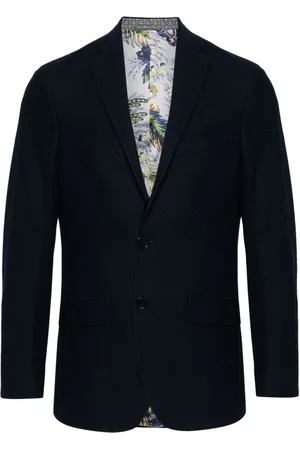 Etro Patterned-jacquard single-breasted blazer