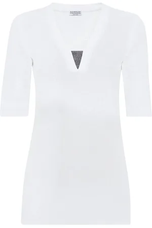 Brunello Cucinelli Monili chain-embellished T-shirt