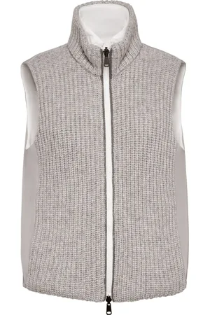 Brunello Cucinelli Ribbed-knit padded gilet