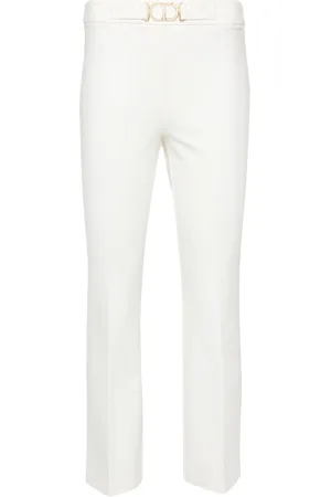 Twin-Set Logo-plaque straight-leg trousers