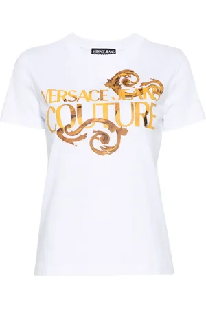VERSACE Logo-print cotton T-shirt