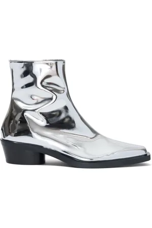 Proenza Schouler Bronco mirrored-finish ankle boots