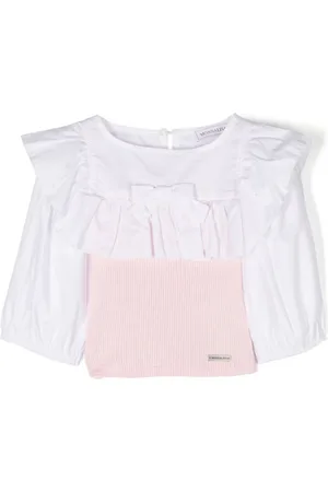 MONNALISA Panelled ruffled blouse