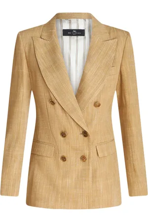 Etro Double-breasted slub blazer