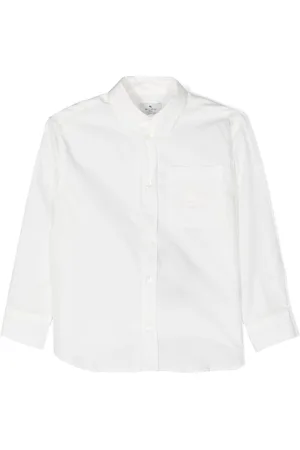 Etro Pegaso-embroidered poplin shirt