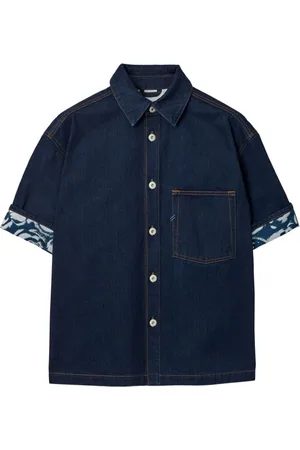 Burberry Heavyweight logo-patch denim shirt