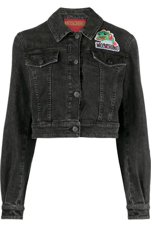 Moschino Cartoon-appliqué cropped denim jacket