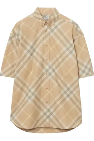 Burberry Checkered short-sleeved button-down shirt