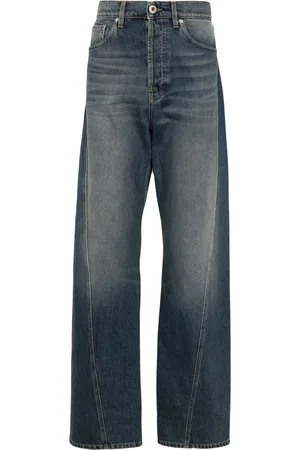 Lanvin Straight-leg twist-detailed cotton jeans