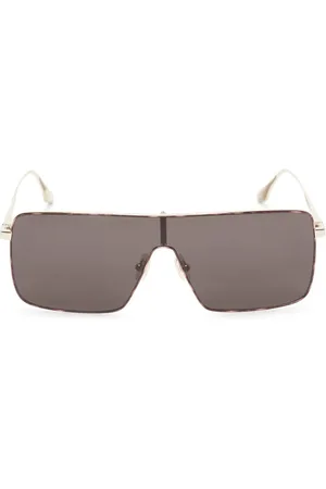 Victoria Beckham Logo-engraved shield-frame sunglasses