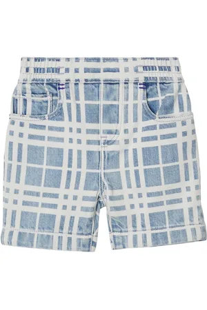 Burberry IP-check denim shorts
