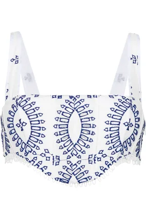 CHARO RUIZ IBIZA Güik broderie-anglaise crop top