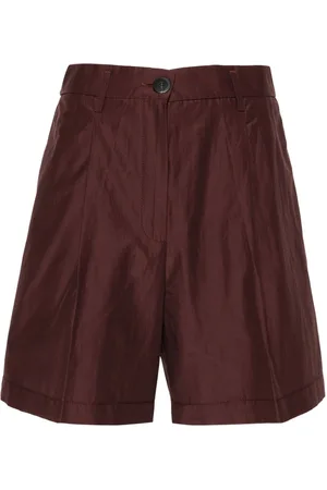 FORTE FORTE Pleat-detailing high-waisted shorts