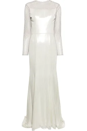 Bazza Alzouman Rhinestone-embellished fishtail gown