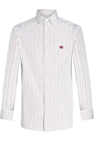 Etro Logo-embroidered cotton shirt