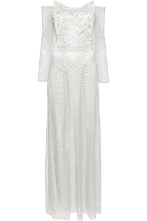Bazza Alzouman Rhinestone-embellished off-shoulder gown