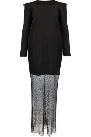 Bazza Alzouman Rhinestone-embellished off-shoulder gown
