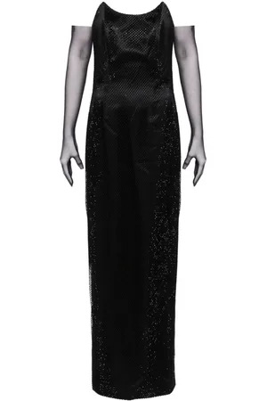 Bazza Alzouman Rhinestone-embellished strapless gown