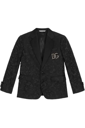 Dolce & Gabbana Patterned-jacquard single-breasted blazer
